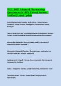 WGU D027 Advanced Pharmacology Study Guide &vert; Latest 2026&sol;2027 Practice Questions