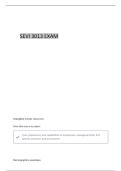 SEVI 3013 EXAM 1 RODEFFER QUESTIONS AND REVISED CORRECT ANSWERS &vert; GUARANTEE PASS&excl;&excl;