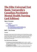 2026&sol;2027 S-Tier Test Bank&colon; Varcarolis's Canadian Psychiatric Mental Health Nursing &lpar;3rd Ed&rpar; &vert; 19&plus; Elite Questions & Rationales