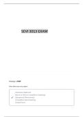 SEVI 3013 UARK EXAM 1 QUESTIONS AND ANSWERS