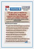ATI RN ADULT MEDICAL-SURGICAL &lpar;MEDSURG&rpar; PROCTORED EXAM 2023&sol;2025 &ndash; 100&percnt; VERIFIED QUESTIONS & ANSWERS &vert; LATEST REAL EXAM PREP GUIDE