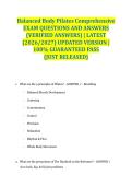 Balanced Body Pilates Comprehensive EXAM QUESTIONS AND ANSWERS &lpar;VERIFIED ANSWERS&rpar; &vert; LATEST &lpar;2026&sol;2027&rpar; UPDATED VERSION &vert; 100&percnt; GUARANTEED PASS &lbrace;JUST RELEASED&rcub;