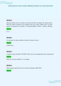 CHEM 104 EXAM 2 FINAL PAPER VERIFIED QUESTIONS ACCURATE SOLUTIONS