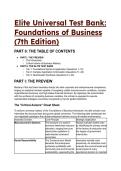 2026&sol;2027 Foundations of Business 7th Edition &lpar;Pride&comma; Hughes&comma; Kapoor&rpar; &mdash; Ultimate S-Tier Test Bank &vert; 19&plus; Elite Practice Questions&comma; Detailed Answers&comma; Distractor Analyses & Critical Axioms Cheat Sheet