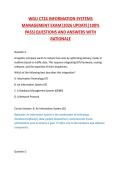 WGU C724 INFORMATION SYSTEMS &NewLine;MANAGEMENT EXAM&vert;2026 UPDATE&vert;100&percnt; &NewLine;PASS&vert;QUESTIONS AND ANSWERS WITH &NewLine;RATIONALE