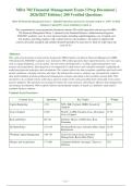 MBA 702 Financial Management Exam 3 - 2026&sol;2027 Questions and Answers Already Graded A&plus;&period; 100&percnt; Verified&NewLine;Solutions &vert; Updated Per Latest Guidelines &vert; Graded A&plus;