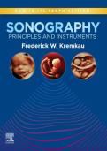 Test Bank For Sonography Principles and Instruments 10th Edition By Frederick W&period; Kremkau ISBN 13&colon; 9780323597098 &lpar;COMPLETE TEXT BOOK&rpar;