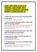 NR601 MIDTERM EXAM WITH VERIFIED QUESTIONS WITH CORRECT ANSWERS 2025&sol;2026 NEWEST EXAM&sol;