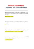 Ammo 51 Course MV-DL &ndash; Questions and Correct Answers