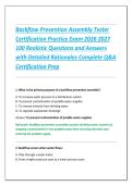 Backflow Prevention Assembly Tester Certification Practice Exam 2026&ndash;2027 &vert; 100 Realistic Questions & Answers with Detailed Rationales &vert; Complete Q&A Certification Prep