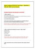 Saylor Academy PSYCH101 Final Exam Prep &vert; Questions 1-150 with 100&percnt; Correct Answers