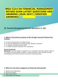 WGU C214 Financial Management Objective Assessment &vert; Latest 2026&sol;2027 Retake Study Guide