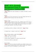 MGMT 4010 Strategic Management Exam -1 Questions and Answers Updated 2026&period;