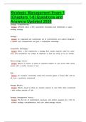 Strategic Management Exam 1 &lpar;Chapters 1-6&rpar; Questions and Answers Updated 2026&period;