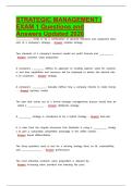 strategic management  latest 2026 &vert; 2027 package deal Questions and Answers All Verified