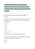 NR 548 &sol; NR548 Psychiatric Assessment for the PMHNP Exam 2 Practice Test Actual 2025&sol;2026 with Detailed Rationales &vert; 100&percnt; Verified &vert; Pass Guaranteed &ndash; A&plus; Graded