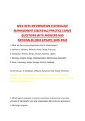WGU D075 INFORMATION TECHNOLOGY &NewLine;MANAGEMENT ESSENTIALS PRACTICE EXAM&vert; &NewLine;QUESTIONS WITH ANSWERS AND &NewLine;RATIONALES&vert;2026 UPDATE&vert;100&percnt; PASS