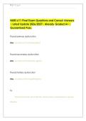 NURS 611 Final Exam Questions and Correct Answers&NewLine;&vert; Latest Update 2026&sol;2027&vert; Already Graded A&plus; &vert;&NewLine;Guaranteed Pass&period;