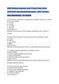 CWB Welding Inspector Level 3 Exam Prep Actual 2025&sol;2026 with Detailed Rationales &vert; 100&percnt; Verified &vert; Pass Guaranteed &ndash; A&plus; Graded