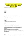 First Aid USMLE Step 1&colon; GI Study Guide Questions with Correct Answers 2026