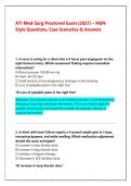 ATI Med-Surg Proctored Exam 2027 &vert; NGN Case Scenarios & Verified Answers Bank