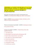 CERTIFIED LACTATION COUNSELOR ACTUAL EXAM&NewLine;400 QUESTIONS AND WELL ELABORATED ANSWERS&NewLine;2026-2027 UPDATE &vert; ALREADY GRADED A&plus; &vert;&NewLine;GUARANTEED PASS