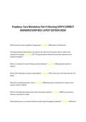 Prophecy- Core Mandatory Part II &lpar;Nursing&rpar; WITH CORRECT &NewLine;ANSWERS&sol;VERIFIED&sol; LATEST EDITION 2026&excl;