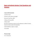 Basic Arrhythmia Sentara Test Questions and Answers