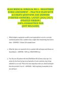 ELIAS MEDICAL SURGICAL RN A &ndash; REGISTERED NURSE ASSESSMENT &ndash; PRACTICE EXAM WITH ACCURATE QUESTIONS AND ANSWERS &lpar;VERIFIED ANSWERS&rpar; &vert; LATEST &lpar;2026&sol;2027&rpar; UPDATED VERSION &vert; 100&percnt; GUARANTEED PASS &lbrace;JUST RELEASED&rcub;