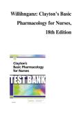 Test Bank For Clayton's Basic Pharmacology for Nurses&comma; 18th Edition by Michelle J&period; Willihnganz&comma; Samuel L&period; Gurevitz&comma; Bruce D&period; Clayton &lpar;9780323796309&period; LATEST UPDATED VERSION WITH QUESTIONS AND ANSWERS 2026&sol;2027&rpar;