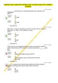 VERIFIED 2026 COMPUTER INFORMATION SYSTEMS EXAM WITH CORRECT ANSWERS&period;