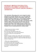 SOCIOLOGY 1000 FINAL EXAM 300 ACTUAL &NewLine;QUESTIONS AND CORRECT ANSWERS WITH &NewLine;RATIONALE LATEST UPDATE ALREADY GRADED A&plus; &NewLine;ASSURED PASS 