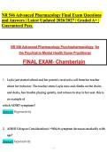 NR 546 Advanced Pharmacology Final Exam Questions&NewLine;and Answers &vert; Latest Updated 2026&sol;2027 &vert; Graded A&plus; &vert;&NewLine;Guaranteed Pass&period;