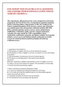 FCR 110 POST TEST EXAM 300 ACTUAL QUESTIONS &NewLine;AND ANSWERS WITH RATIONALE LATEST UPDATE &NewLine;ALREADY GRADED A&plus; 