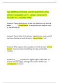 NSC DEFENSIVE DRIVING COURSE QUESTIONS AND&NewLine;CORRECT ANSWERS LATEST UPDATE 2026&sol;2027 &vert;&NewLine;GRADED A&plus; &vert; ASSURED PASS&excl;&excl;