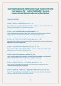 CALIFORNIA CUSTODIAN CERTIFICATION EXAM PREP 2026&colon; 200 Practice Questions with Answers & Rationales &vert; State Custodial Test Bank