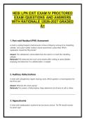 HESI LPN EXIT EXAM IV PROCTORED EXAM &sol;QUESTIONS AND ANSWERS WITH RATIONALE &sol;2026-2027 GRADED A&plus;