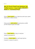Bios 251 Week 8 Final Exam Questions And&NewLine;Verified Answers &vert; Latest Update 2026&sol;2027 &vert;&NewLine;Rated A&plus; &vert; Guaranteed Pass&excl;&excl;