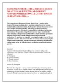 RASMUSSEN&colon; MENTAL HEALTH EXAM 2 EXAM &NewLine;300 ACTUAL QUESTIONS AND CORRECT &NewLine;ANSWERS WITH RATIONALE LATEST UPDATE &NewLine;ALREADY GRADED A&plus;