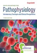 Test Bank and Text Book For Davis Advantage for Pathophysiology&colon; Introductory Concepts and Clinical Perspectives 3rd Edition by Theresa Capriotti &lpar;FULLY COVERED FOR STUDENT GUIDE&rpar;
