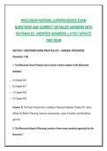 WISCONSIN NURSING JURISPRUDENCE EXAM&NewLine;QUESTIONS AND CORRECT DETAILED ANSWERS WITH&NewLine;RATIONALES &lpar;VERIFIED ANSWERS&rpar; LATEST UPDATE&NewLine;THIS YEAR