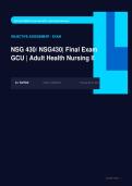 NSG 430 Adult Health Nursing II Final Exam Actual 2026&sol;2027 &ndash; 100&percnt; Verified &vert; Detailed Rationales &ndash; Pass Guaranteed &ndash; A&plus; Graded