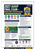 2027 AHIP Final Exam Medicare Certification &vert; Complete Practice Questions 1&ndash;200 & Answers