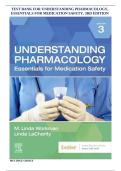 TEST BANK FOR UNDERSTANDING PHARMACOLOGY&comma; ESSENTIALS FOR MEDICATION SAFETY&comma; 3RD EDITION