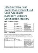 2026&sol;2027 Elite Rhode Island Field Crop Applicator &lpar;Category 1A&rpar; Certification Exam Mastery &vert;&NewLine; S-Tier Test Bank & Study Guide