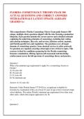 FLORIDA COSMETOLOGY THEORY EXAM 300 &NewLine;ACTUAL QUESTIONS AND CORRECT ANSWERS &NewLine;WITH RATIONALE LATEST UPDATE ALREADY &NewLine;GRADED A&plus;
