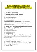 Basic Arrhythmia Sentara Test Questions and Answers