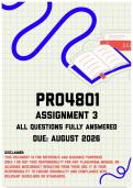 PRO4801 Assignment 3 Memo &vert; Due August 2026