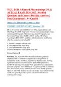 WGU D116 Advanced Pharmacology OA & ACTUAL EXAM 2026&sol;2027 &vert; Verified Questions and Correct Detailed Answers &vert; Pass Guaranteed - A&plus; Graded