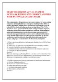 SHARP ESO 2024&sol;2025 ACTUAL EXAM 300 &NewLine;ACTUAL QUESTIONS AND CORRECT ANSWERS &NewLine;WITH RATIONALE LATEST UPDATE  